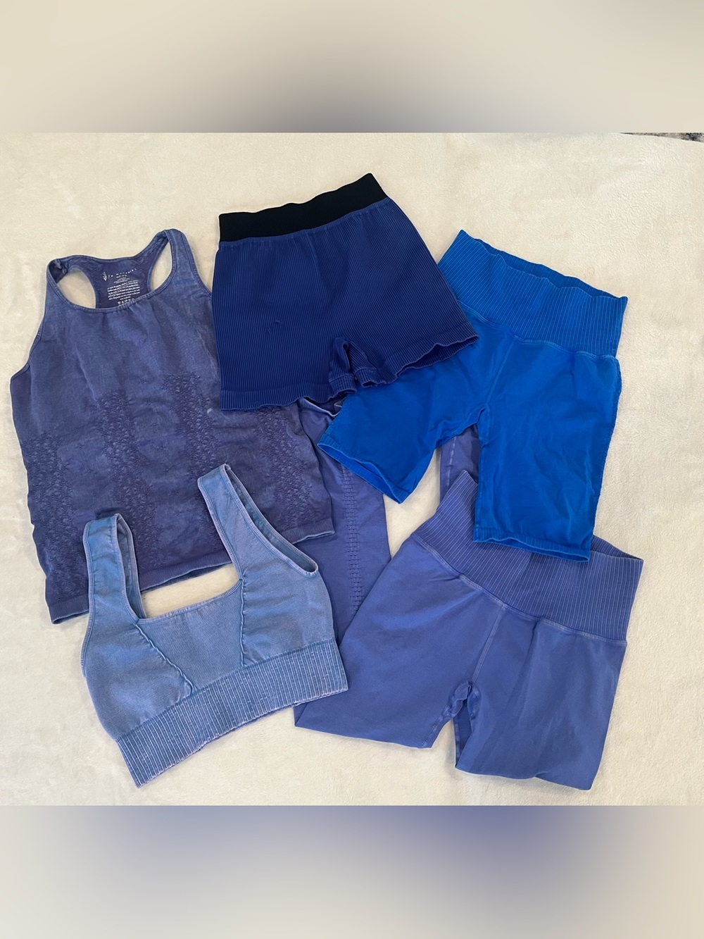 5 Piece FP Movement Assorted Blue Activewear Set IR*